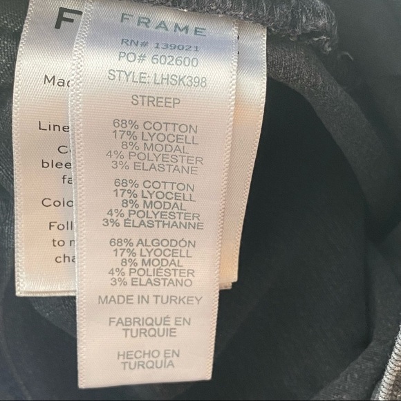 FRAME Le High Skinny Denim Jeans in Streep Charcoal Gray, 27 - Picture 14 of 16